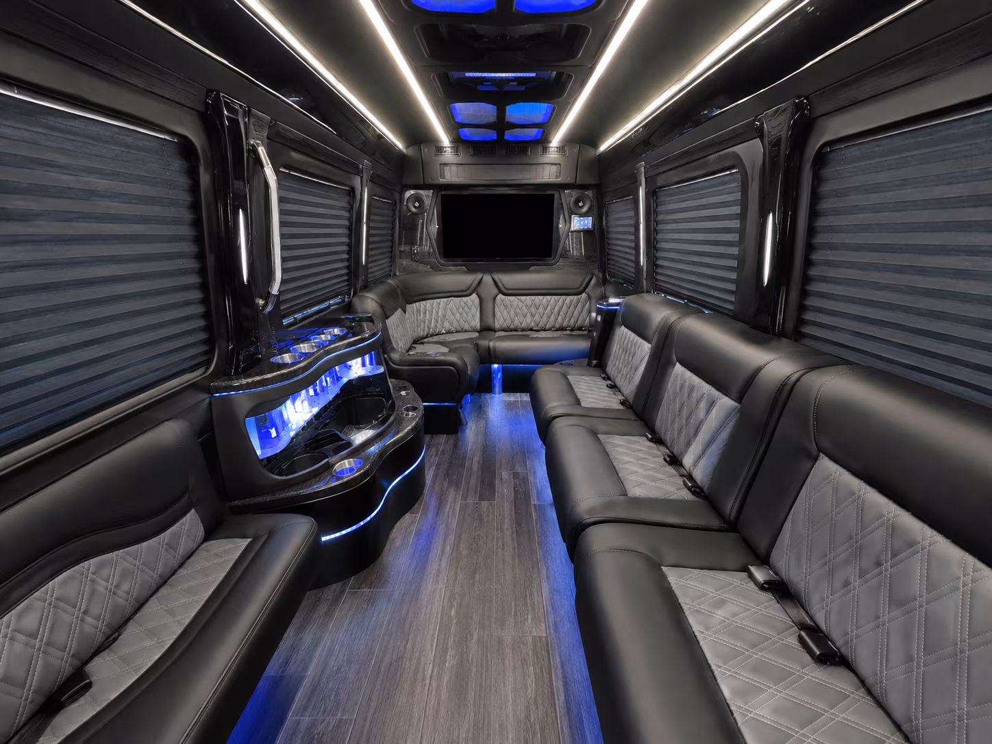 miramar 30 passenger party bus inside